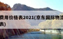 物流费用价格表2021(京东国际物流费用价格表)