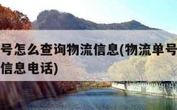 物流单号怎么查询物流信息(物流单号怎么查询物流信息电话)