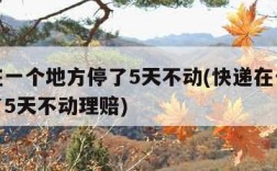 快递在一个地方停了5天不动(快递在一个地方停了5天不动理赔)