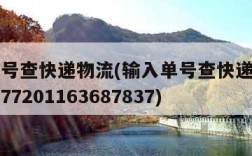 输入单号查快递物流(输入单号查快递物流中通快递77201163687837)