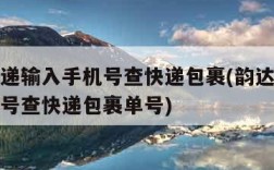 韵达快递输入手机号查快递包裹(韵达快递输入手机号查快递包裹单号)
