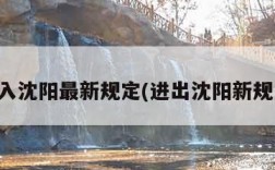 出入沈阳最新规定(进出沈阳新规定)