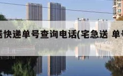 宅急送快递单号查询电话(宅急送 单号查询)