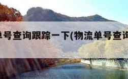 物流单号查询跟踪一下(物流单号查询跟踪l)