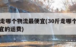 30斤走哪个物流最便宜(30斤走哪个物流最便宜的运费)