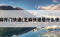 芝麻开门快递(芝麻快递是什么快递)