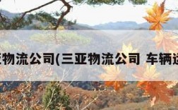 三亚物流公司(三亚物流公司 车辆运输)