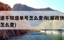 邮政快递不知道单号怎么查询(邮政快递不记得单号怎么查)