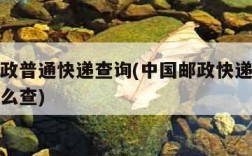 中国邮政普通快递查询(中国邮政快递查询手机号怎么查)