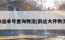 韵达快运单号查询物流(韵达大件物流查询)