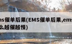 ems催单后果(EMS催单后果,ems为什么越催越慢)