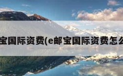 e邮宝国际资费(e邮宝国际资费怎么退)