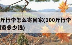 100斤行李怎么寄回家(100斤行李怎么寄回家多少钱)