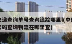 中通快递查询单号查询追踪哪里l(中通快递查单号码查询物流在哪里查)
