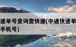 中通快递单号查询查快递(中通快递单号查询查快递手机号)