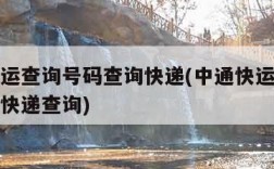 中通快运查询号码查询快递(中通快运查询号码物流快递查询)