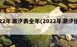 2022年潮汐表全年(2022年潮汐组合)