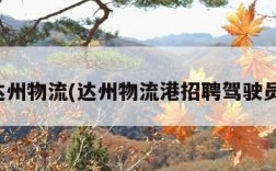 达州物流(达州物流港招聘驾驶员)