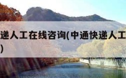 中通快递人工在线咨询(中通快递人工在线咨询客服)