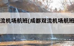 成都双流机场航班(成都双流机场航班到达信息)