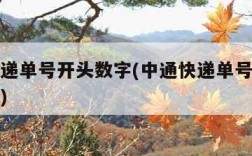 中通快递单号开头数字(中通快递单号开头数字代表)
