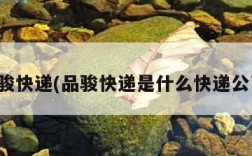 品骏快递(品骏快递是什么快递公司)