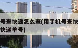 用手机号查快递怎么查(用手机号查快递怎么查韵达快递单号)