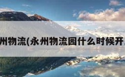 永州物流(永州物流园什么时候开工)