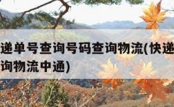邮政快递单号查询号码查询物流(快递查询单号码查询物流中通)