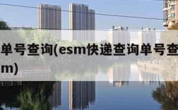 esm单号查询(esm快递查询单号查询追踪esm)