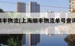 上海顺丰物流(上海顺丰物流单号查询 物通网)