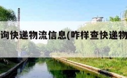 怎样查询快递物流信息(咋样查快递物流信息)