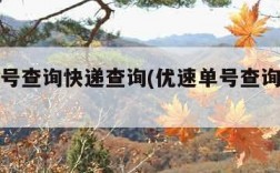优速单号查询快递查询(优速单号查询快速查快递)