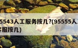 95543人工服务按几?(95555人工客服按几)