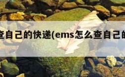 怎么查自己的快递(ems怎么查自己的快递)