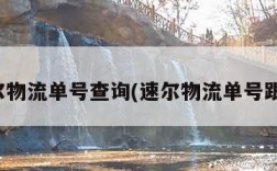 速尔物流单号查询(速尔物流单号跟踪)