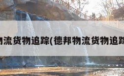 德邦物流货物追踪(德邦物流货物追踪系统)