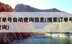 输入订单号自动查询信息(搜索订单号查询 自动查询)