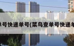 查单号快递单号(菜鸟查单号快递单号)