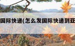 怎么发国际快递(怎么发国际快递到亚马逊仓库)