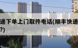 顺丰快递下单上门取件电话(顺丰快递上门取件电话?)
