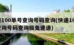 快递100单号查询号码查询(快递100单号查询号码查询极兔速递)