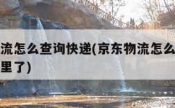 京东物流怎么查询快递(京东物流怎么查询快递到哪里了)