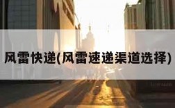风雷快递(风雷速递渠道选择)