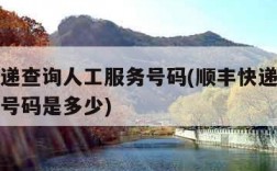 顺丰快递查询人工服务号码(顺丰快递查询人工服务号码是多少)