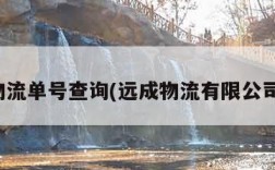 远成物流单号查询(远成物流有限公司官网)