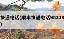顺丰快递电话(顺丰快递电话95338上门取件)