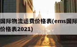 ems国际物流运费价格表(ems国际快递运费价格表2021)