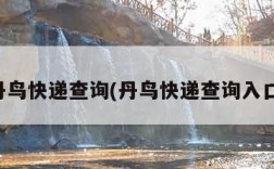 丹鸟快递查询(丹鸟快递查询入口)