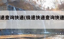 极速快递查询快递(极速快递查询快递单号查兔)
